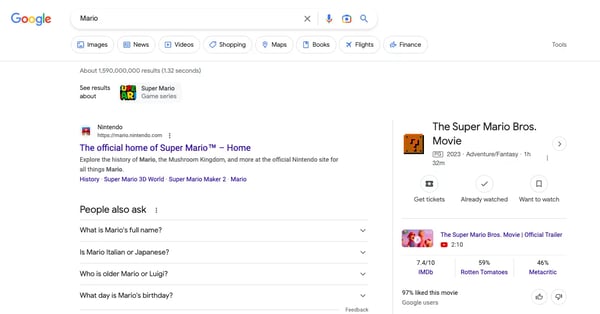 search results for mario