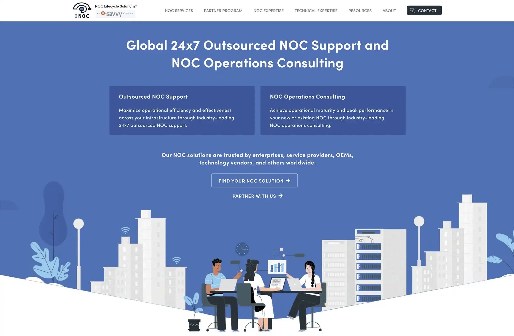 INOC homepage screenshot