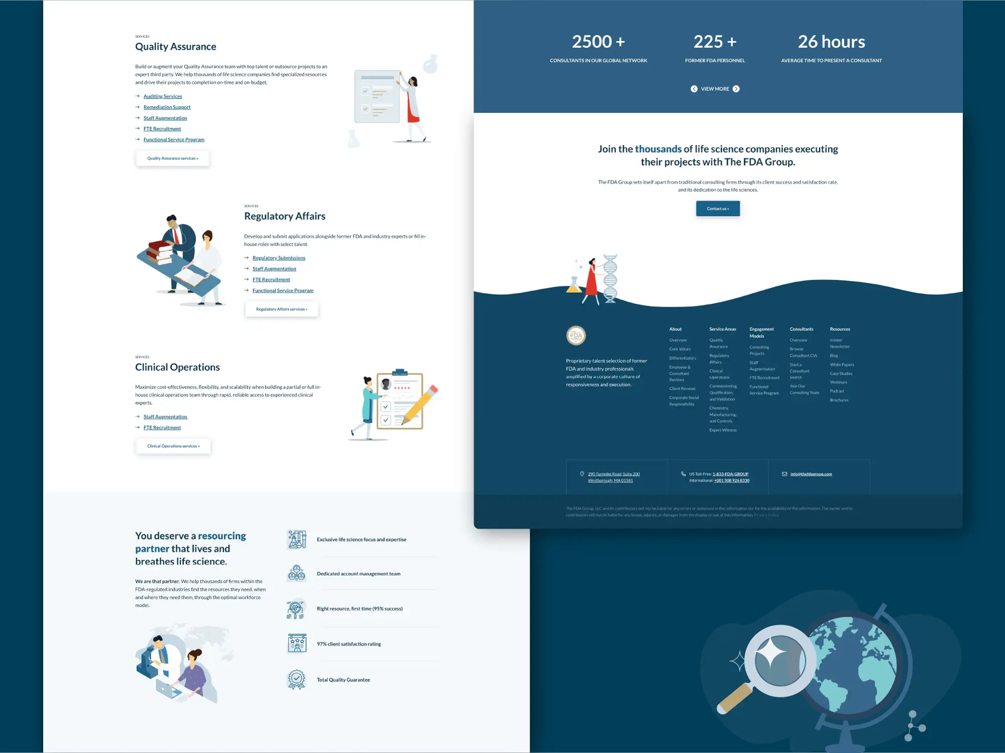 the fda group homepage screenshot