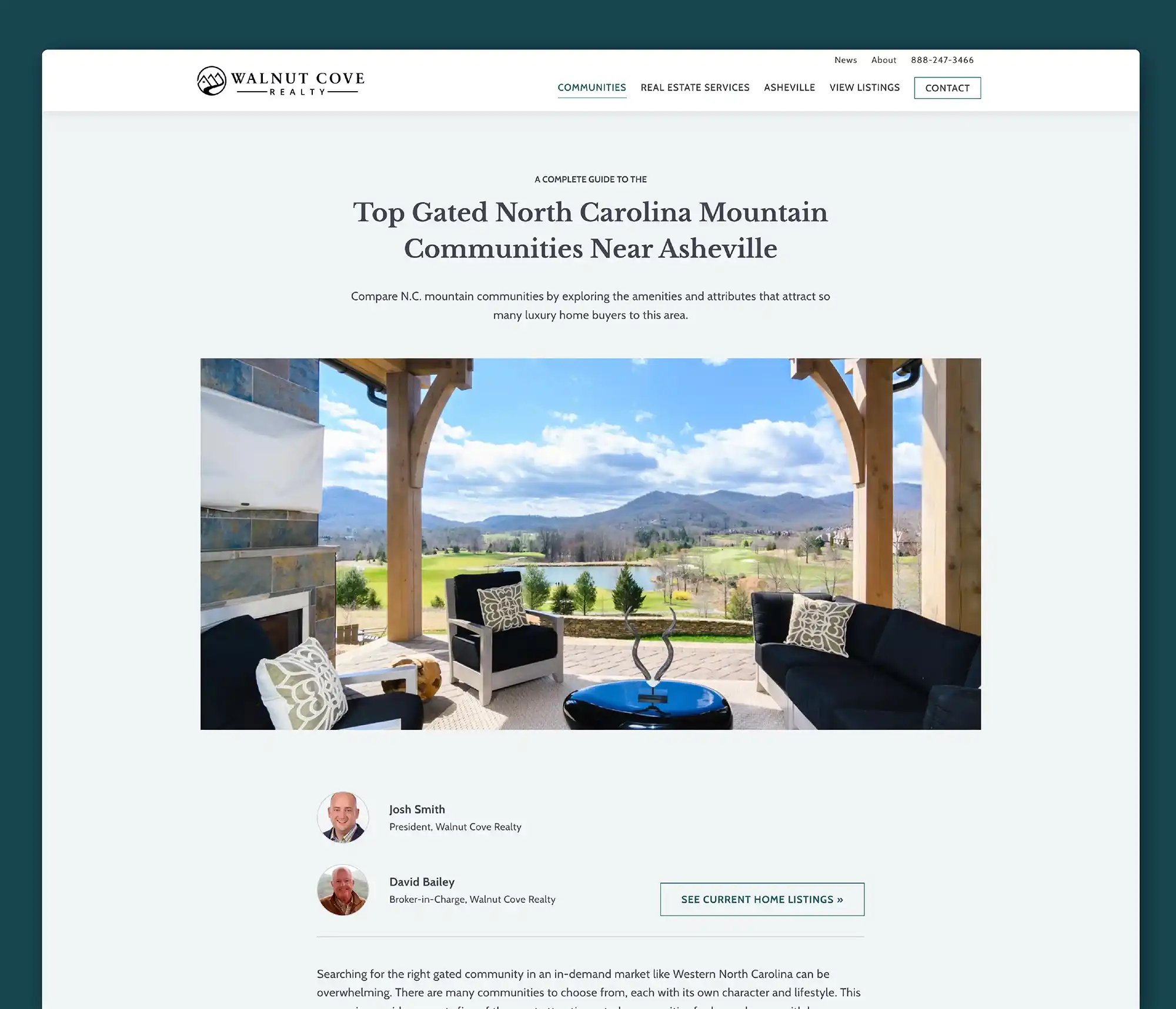 walnut cove realty communities page