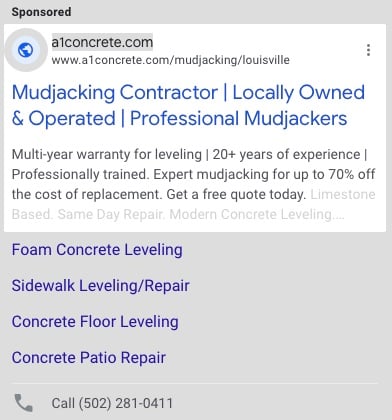 mudjacking ad